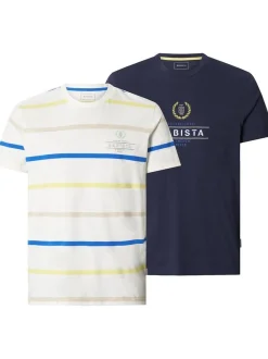 BABISTA Herren T-Shirts - ROMENZO im 2er-Pack in ecru marine