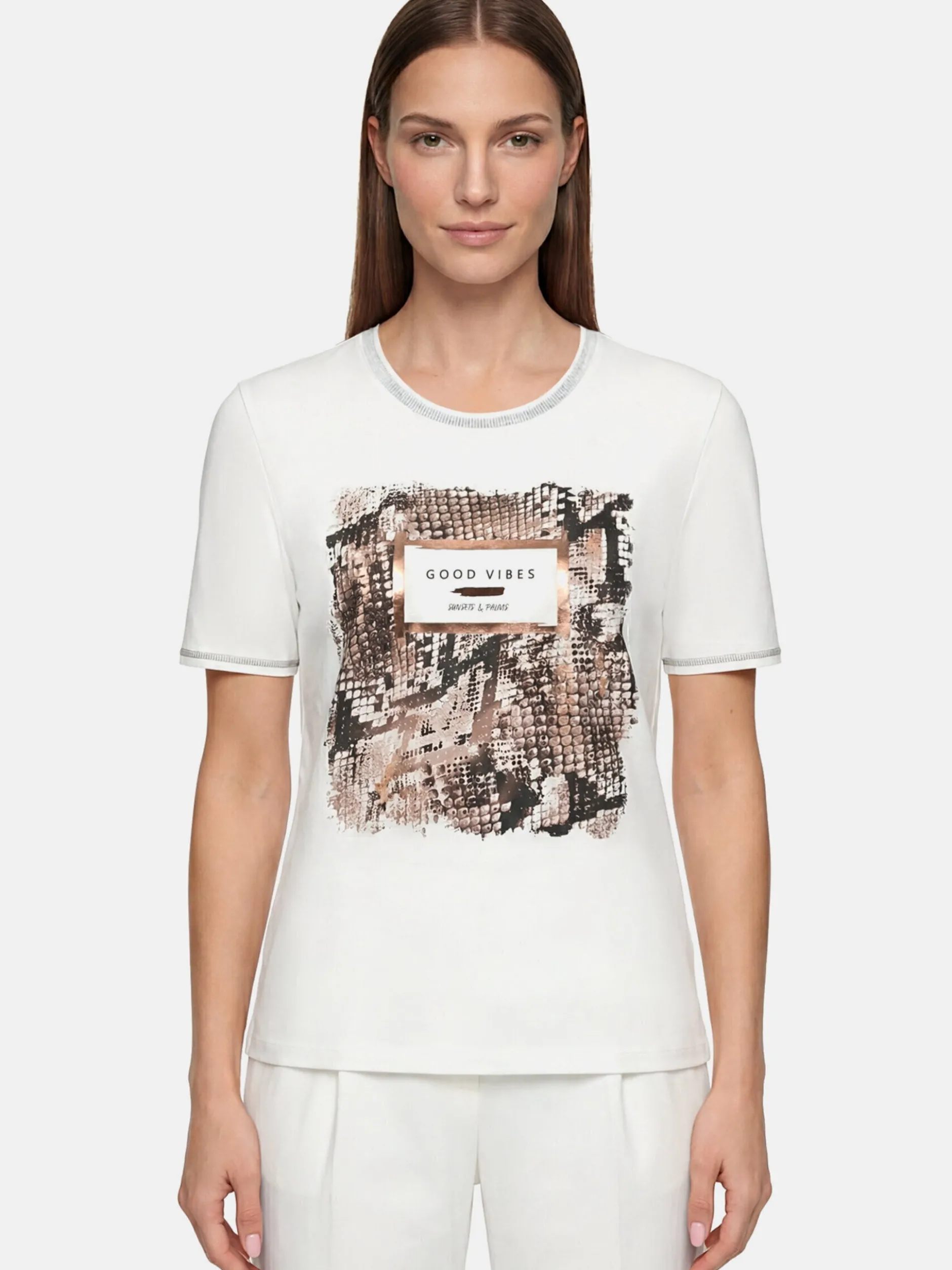 Betty Barclay Damen Basic Shirt in beige