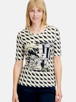 Betty Barclay Damen Basic Shirt in beige mehrfarbig