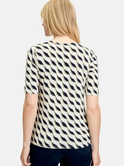 Betty Barclay Damen Basic Shirt in beige mehrfarbig