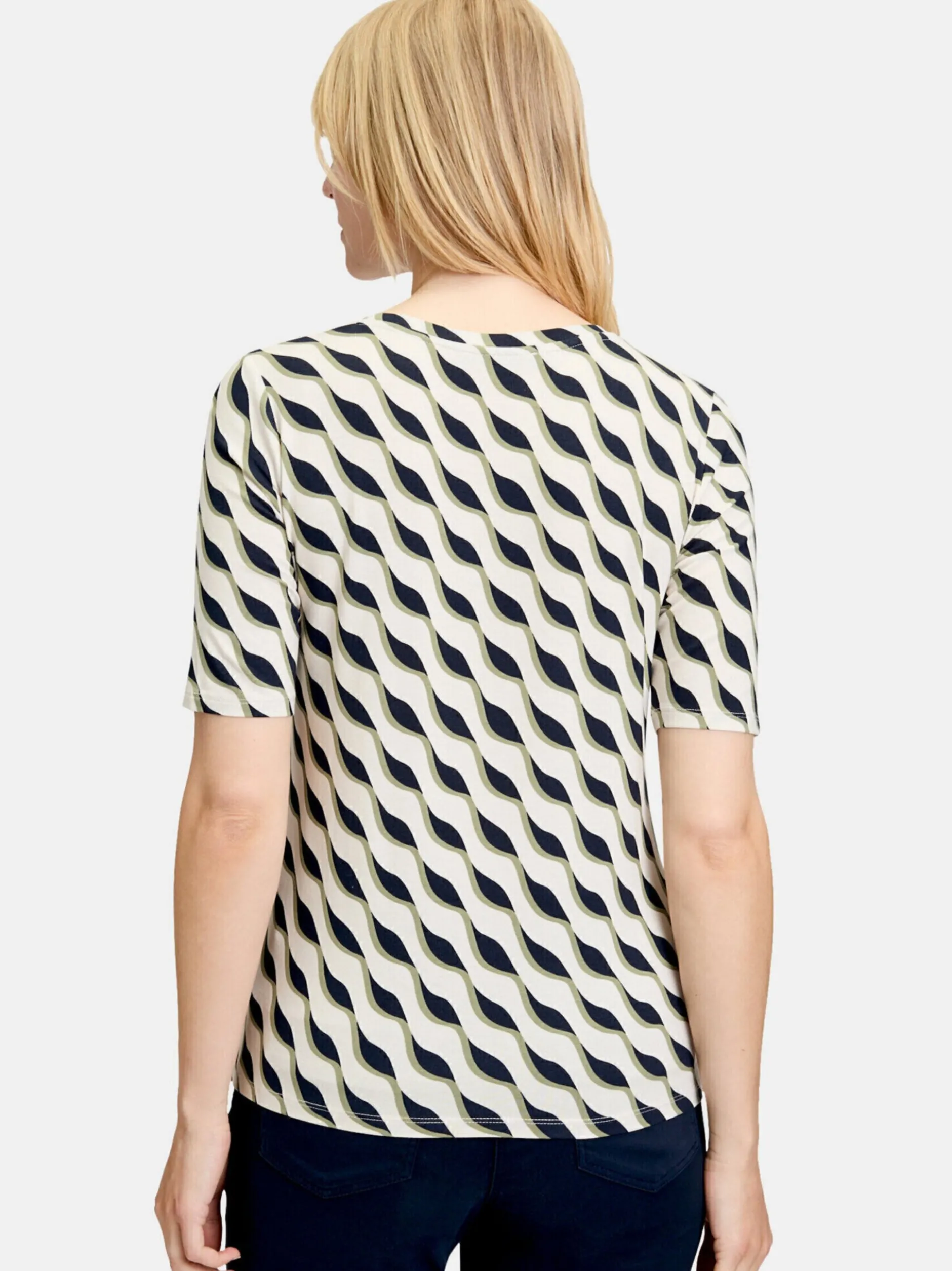 Betty Barclay Damen Basic Shirt in beige mehrfarbig