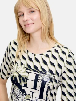 Betty Barclay Damen Basic Shirt in beige mehrfarbig