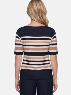 Betty Barclay Damen Basic Shirt in marine mehrfarbig