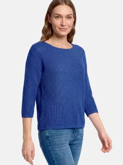 Betty Barclay Damen Basic-Strickpullover in blau