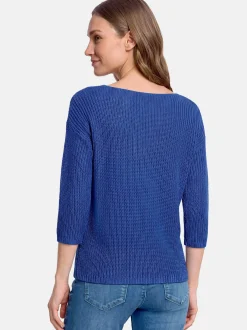 Betty Barclay Damen Basic-Strickpullover in blau