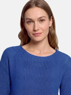 Betty Barclay Damen Basic-Strickpullover in blau