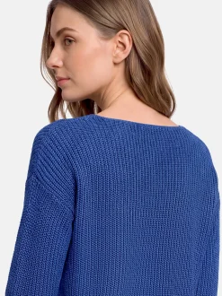 Betty Barclay Damen Basic-Strickpullover in blau