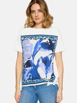 Betty Barclay Damen Blusenshirt in blau weiß