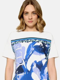 Betty Barclay Damen Blusenshirt in blau weiß