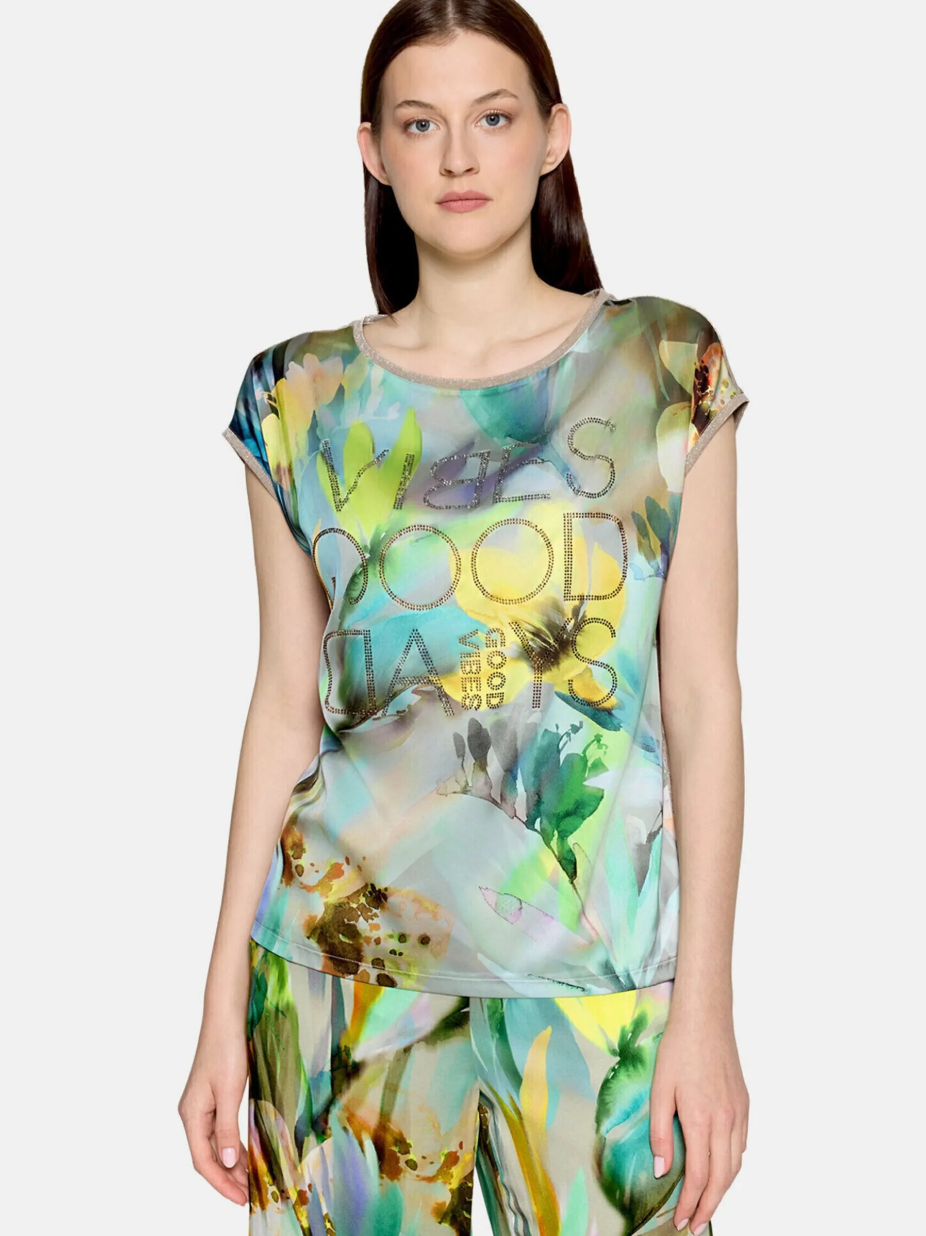 Betty Barclay Damen Blusenshirt in mint mehrfarbig