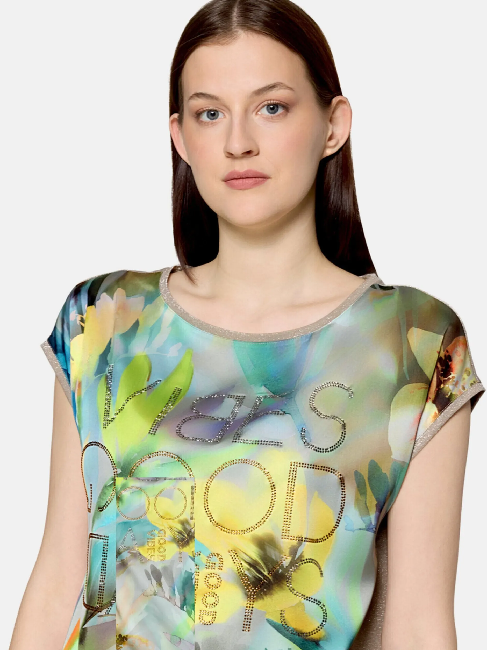 Betty Barclay Damen Blusenshirt in mint mehrfarbig