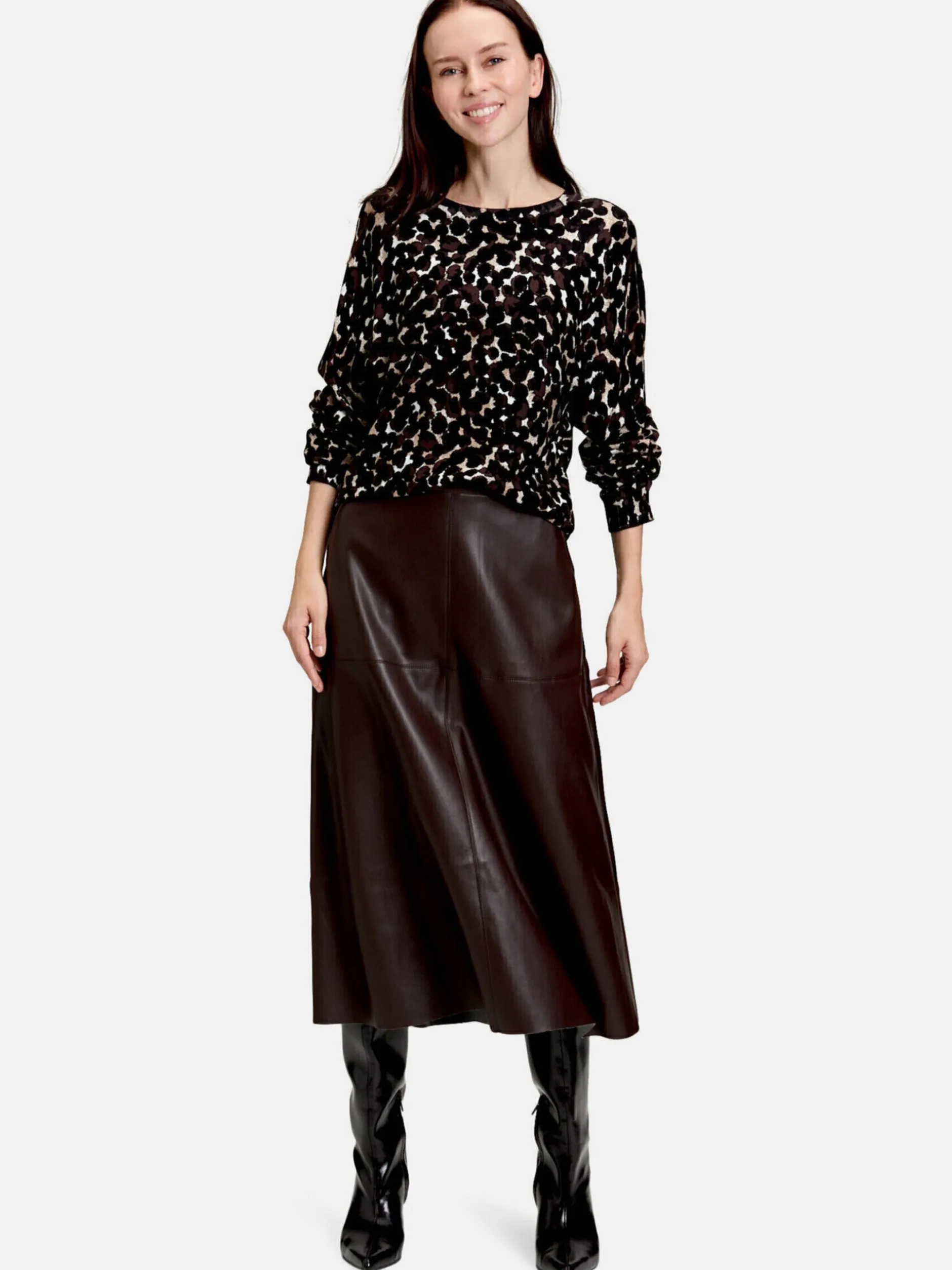 Betty Barclay Damen Feinstrickpullover in braun mehrfarbig