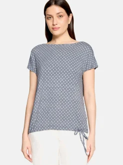 Betty Barclay Damen Kurzarmshirt in blau mehrfarbig