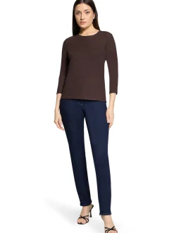 Betty Barclay Damen Langarmshirt in schoko