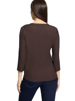Betty Barclay Damen Langarmshirt in schoko