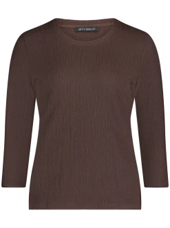 Betty Barclay Damen Langarmshirt in schoko