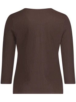 Betty Barclay Damen Langarmshirt in schoko