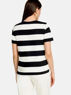 Betty Barclay Damen Ringelshirt in schwarz mehrfarbig