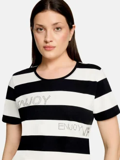Betty Barclay Damen Ringelshirt in schwarz mehrfarbig