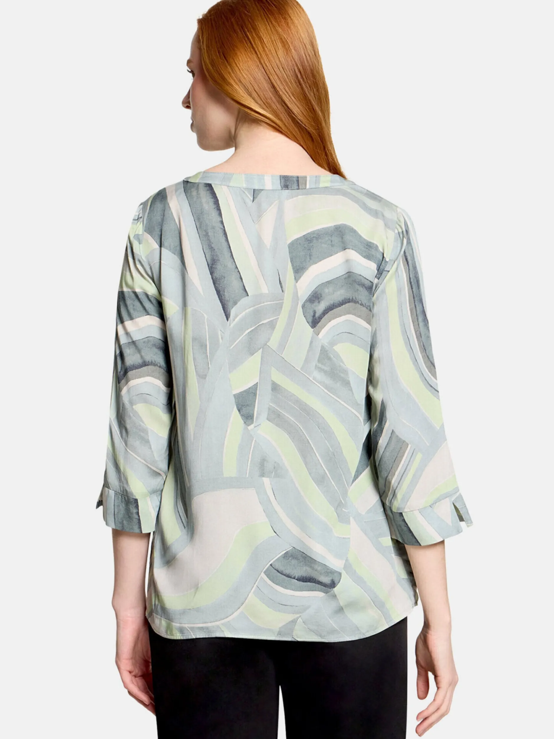 Betty Barclay Damen Schlupfbluse in mint mehrfarbig