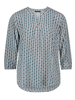 Betty Barclay Damen Schlupfbluse in petrol mehrfarbig
