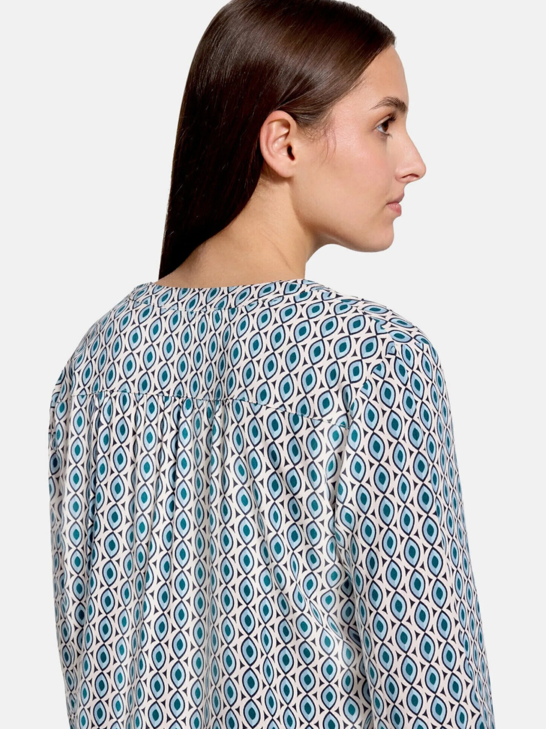 Betty Barclay Damen Schlupfbluse in petrol mehrfarbig