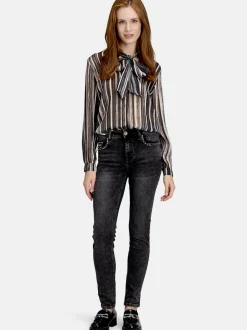 Betty Barclay Damen Schlupfbluse in schwarz mehrfarbig