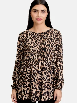 Betty Barclay Damen Schlupfbluse in schwarz mehrfarbig