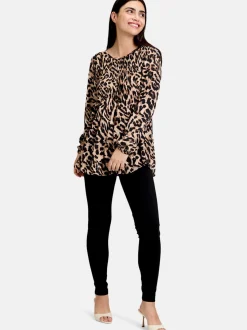 Betty Barclay Damen Schlupfbluse in schwarz mehrfarbig
