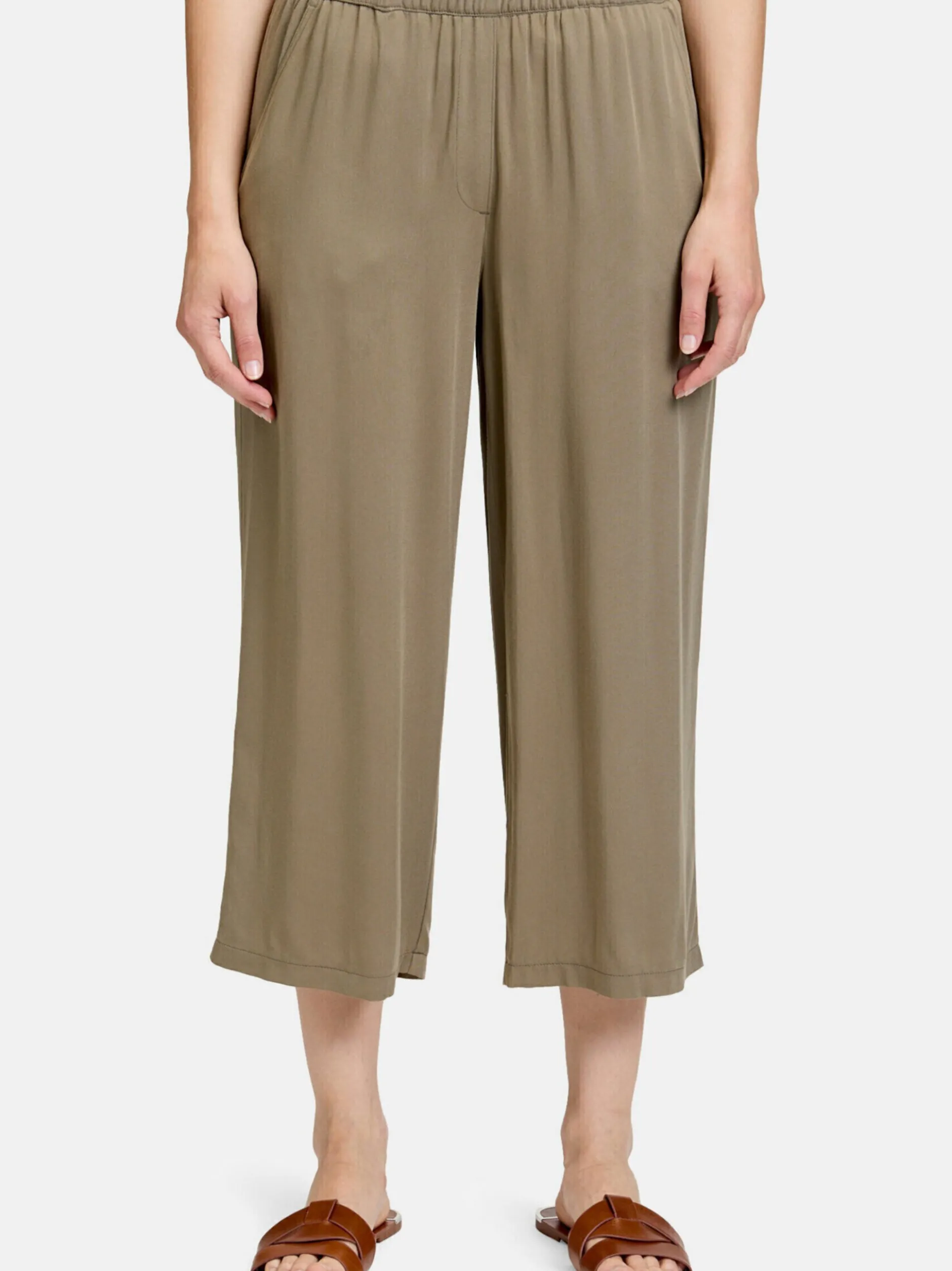 Betty Barclay Damen Schlupfhose in khaki oliv