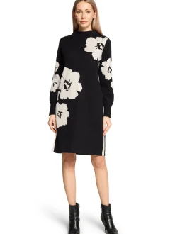 Betty Barclay Damen Strickkleid in schwarz weiß