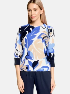 Betty Barclay Damen Strickpullover in hellblau mehrfarbig