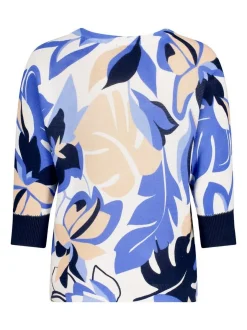 Betty Barclay Damen Strickpullover in hellblau mehrfarbig