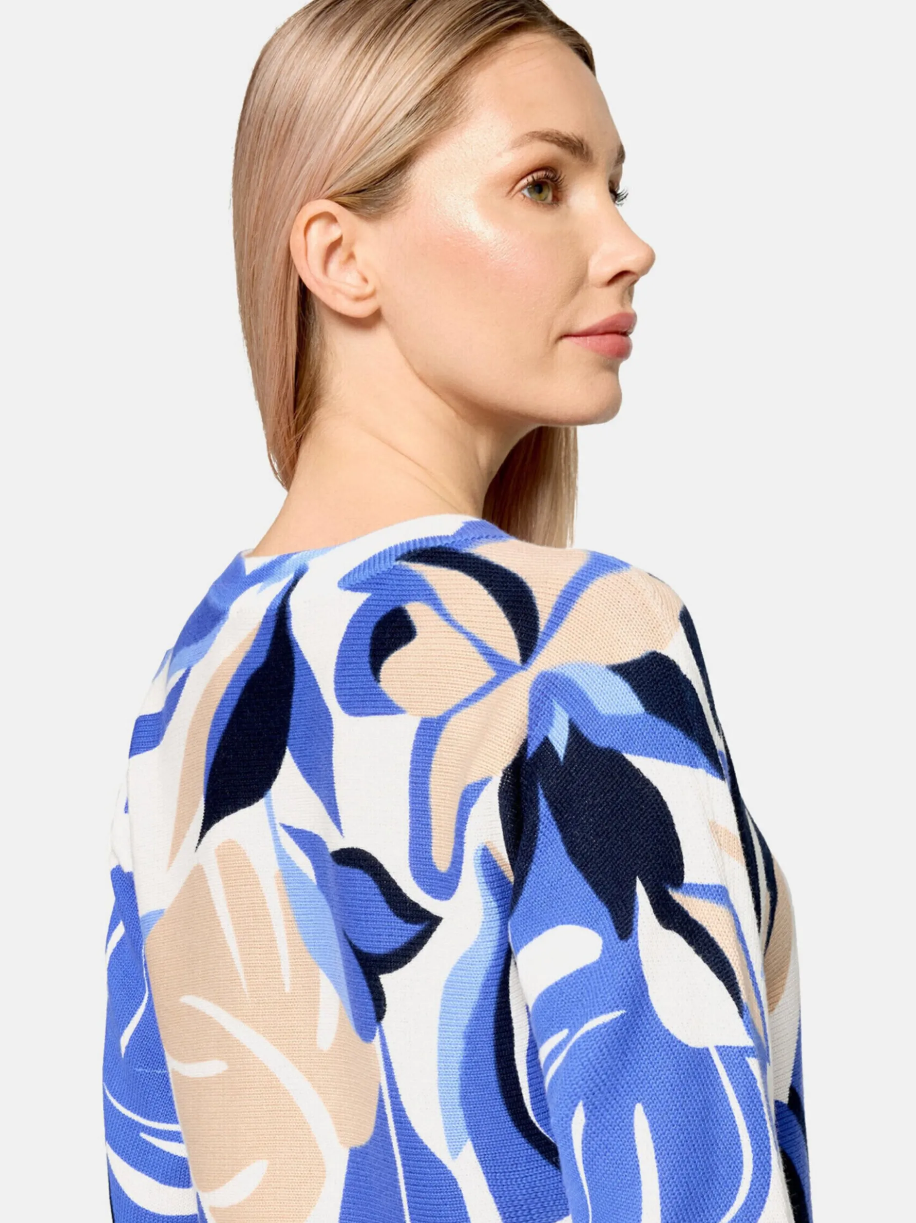 Betty Barclay Damen Strickpullover in hellblau mehrfarbig
