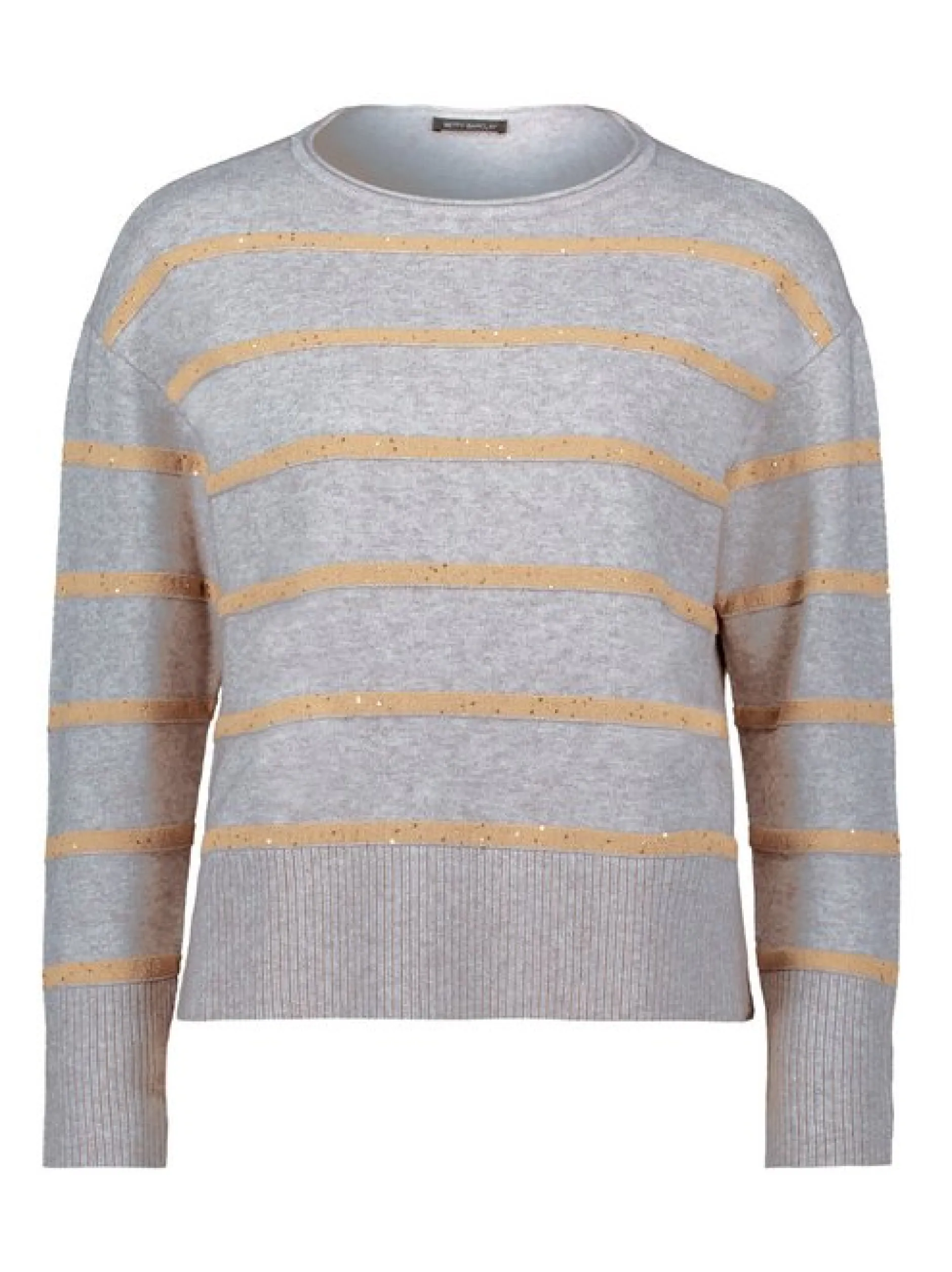 Betty Barclay Damen Strickpullover in hellgrau braun