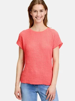 Betty Barclay Damen Strukturshirt in koralle