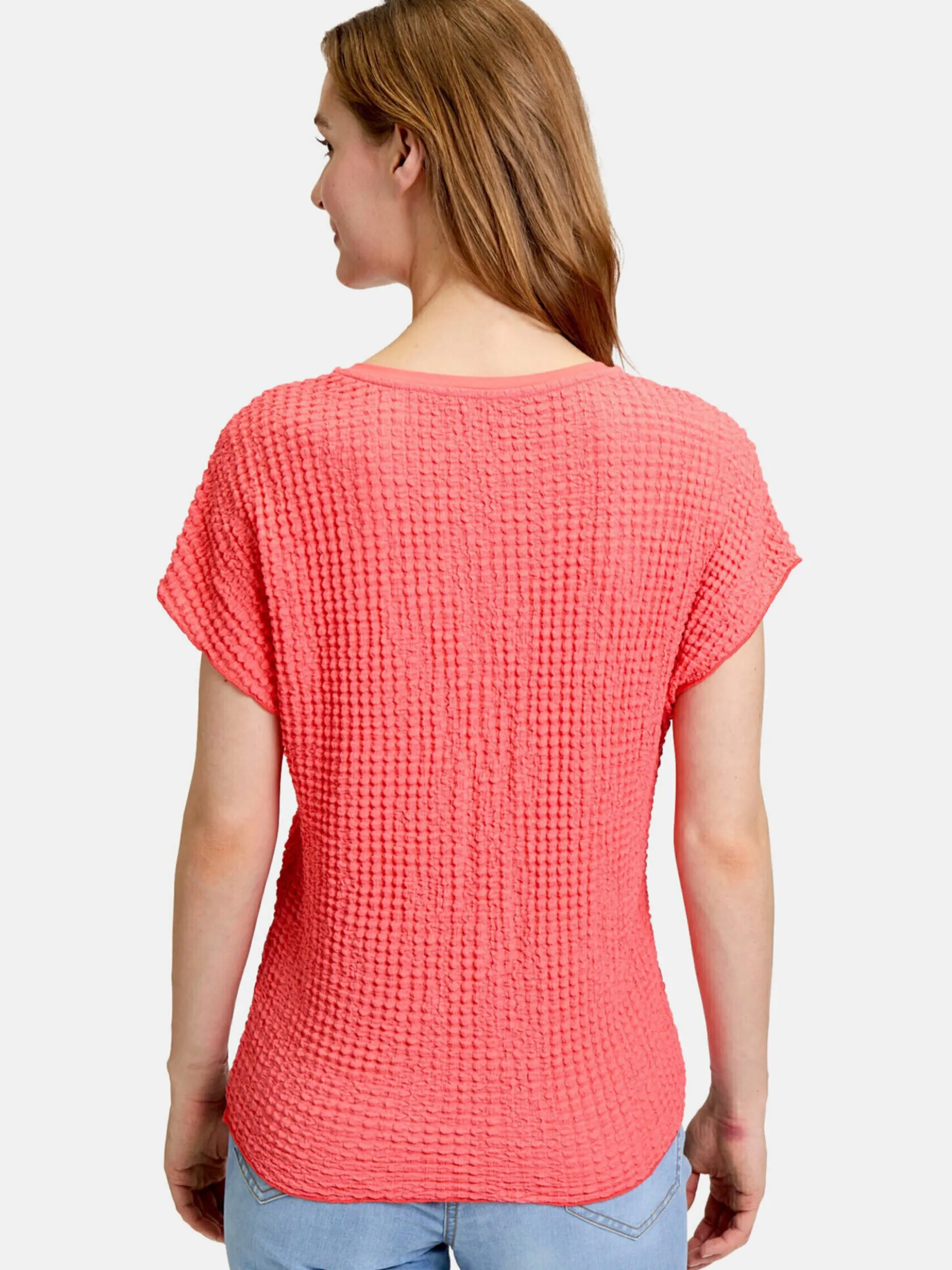 Betty Barclay Damen Strukturshirt in koralle