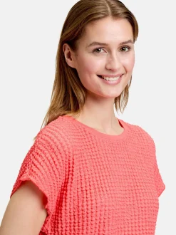 Betty Barclay Damen Strukturshirt in koralle