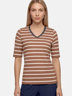 Betty Barclay Damen T-Shirt in braun mehrfarbig