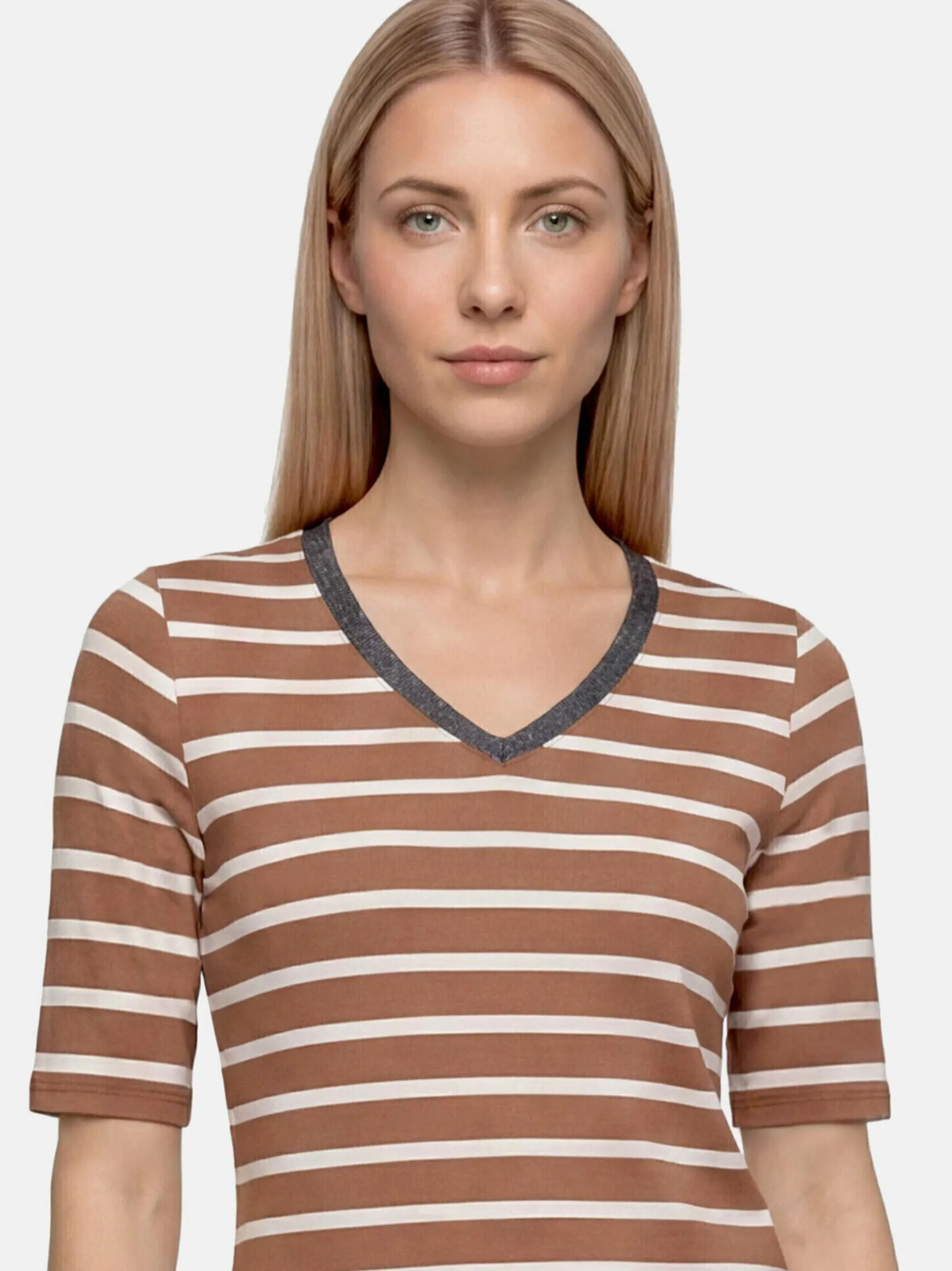 Betty Barclay Damen T-Shirt in braun mehrfarbig