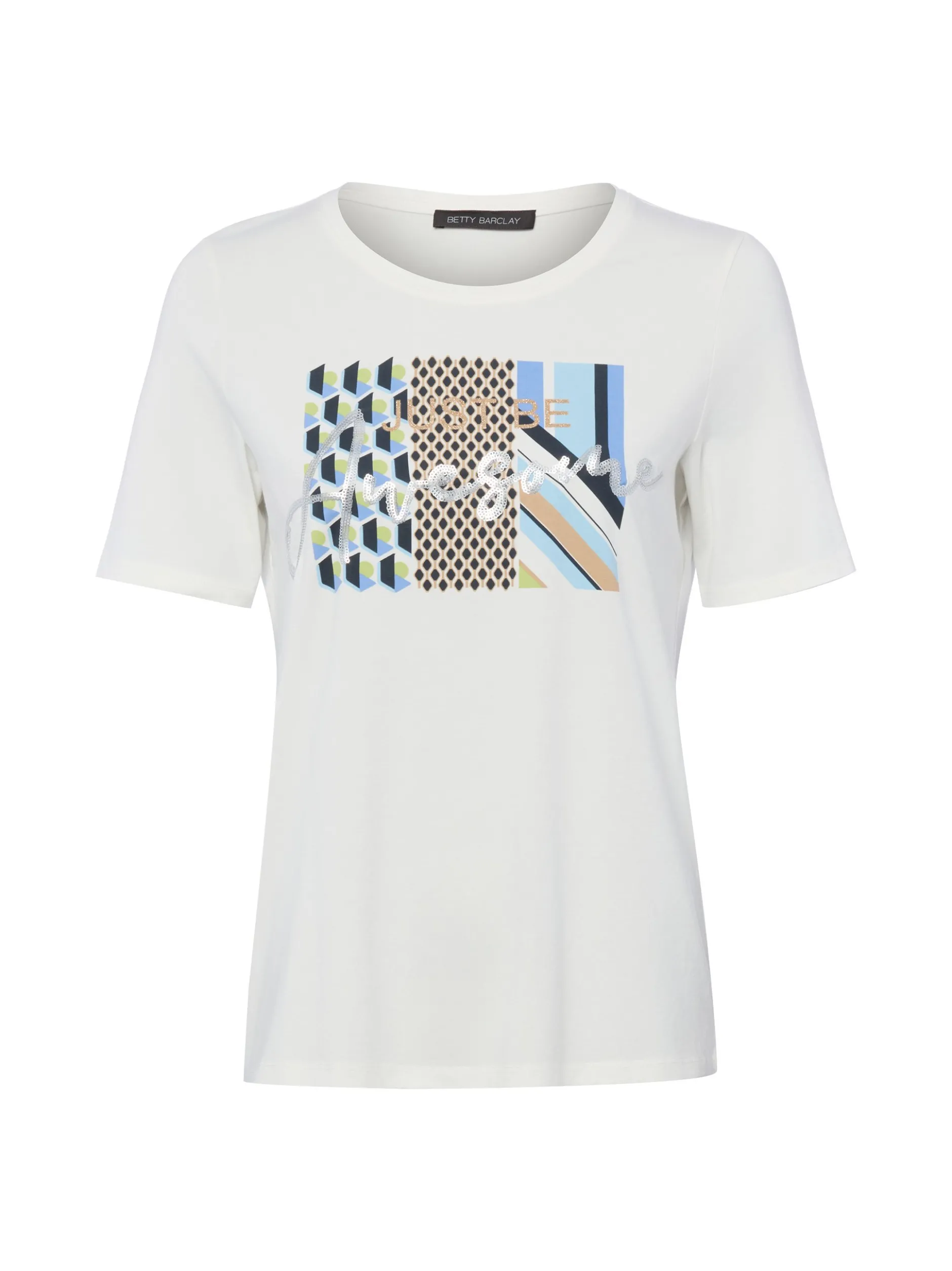 Betty Barclay Damen T-Shirt in ecru mehrfarbig