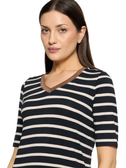 Betty Barclay Damen T-Shirt in marine ecru