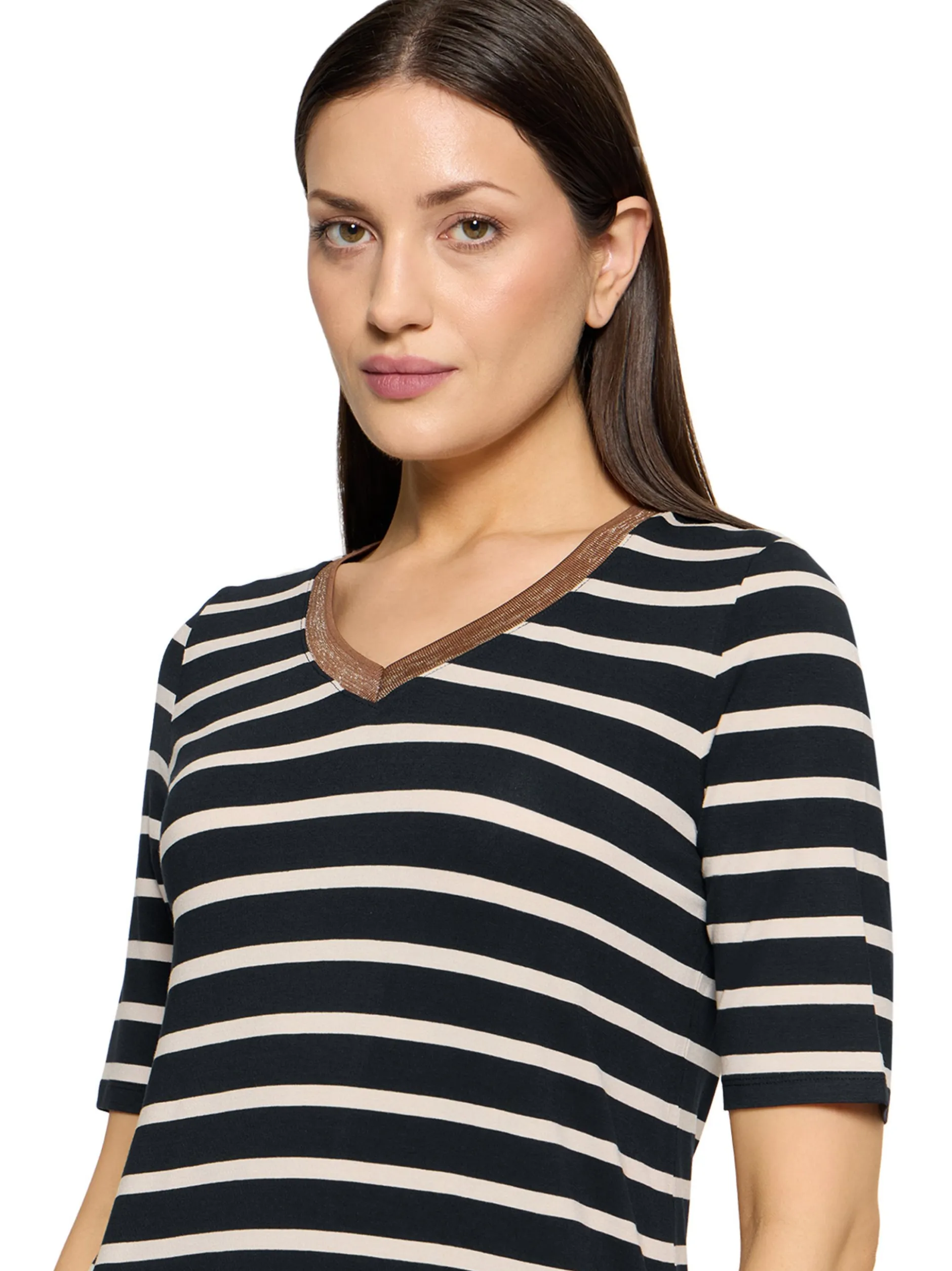 Betty Barclay Damen T-Shirt in marine ecru