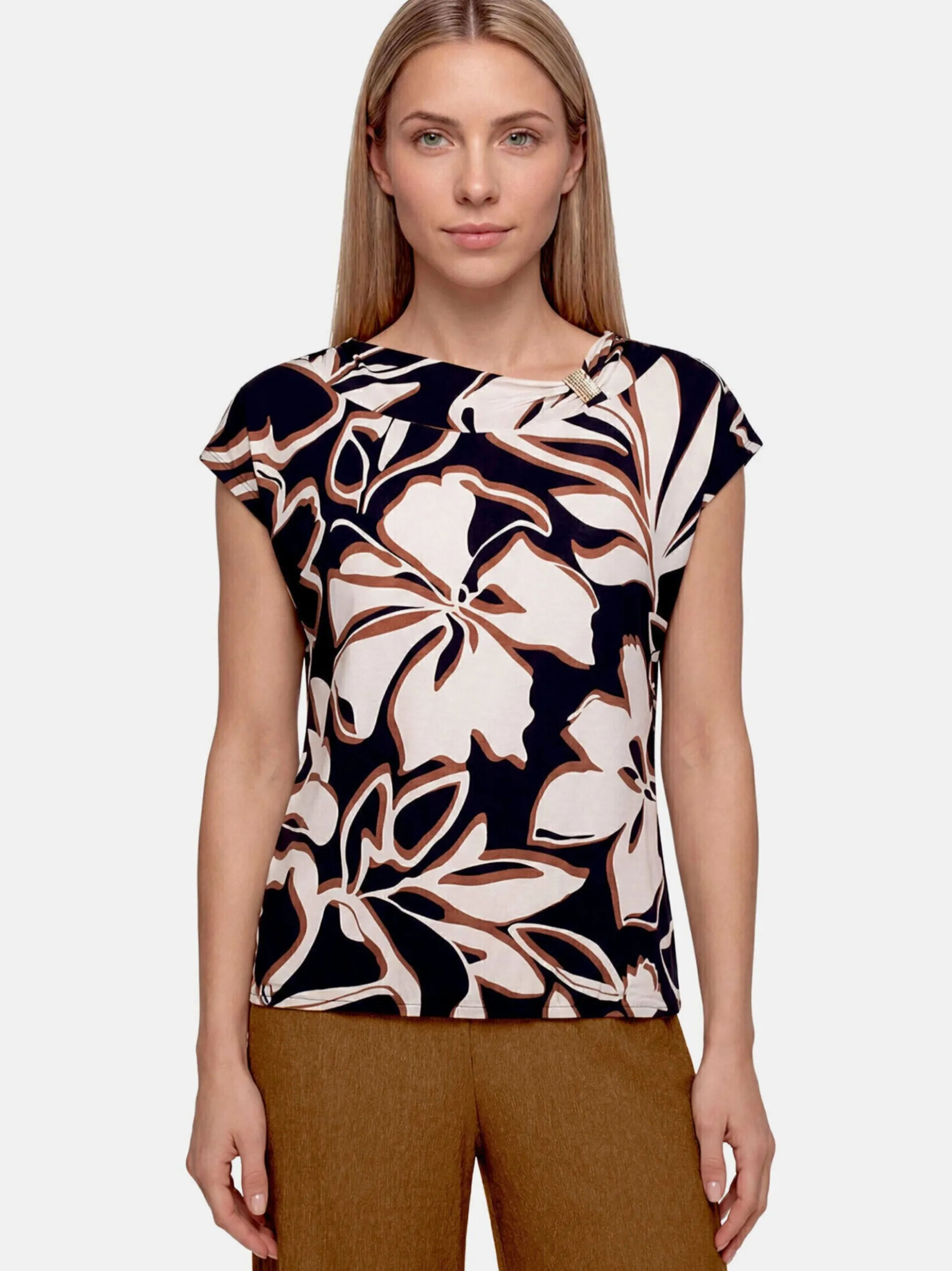 Betty Barclay Damen T-Shirt in marine mehrfarbig