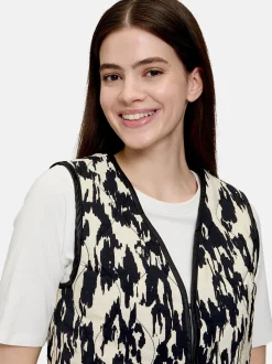 Betty Barclay Damen Wendeweste in schwarz mehrfarbig