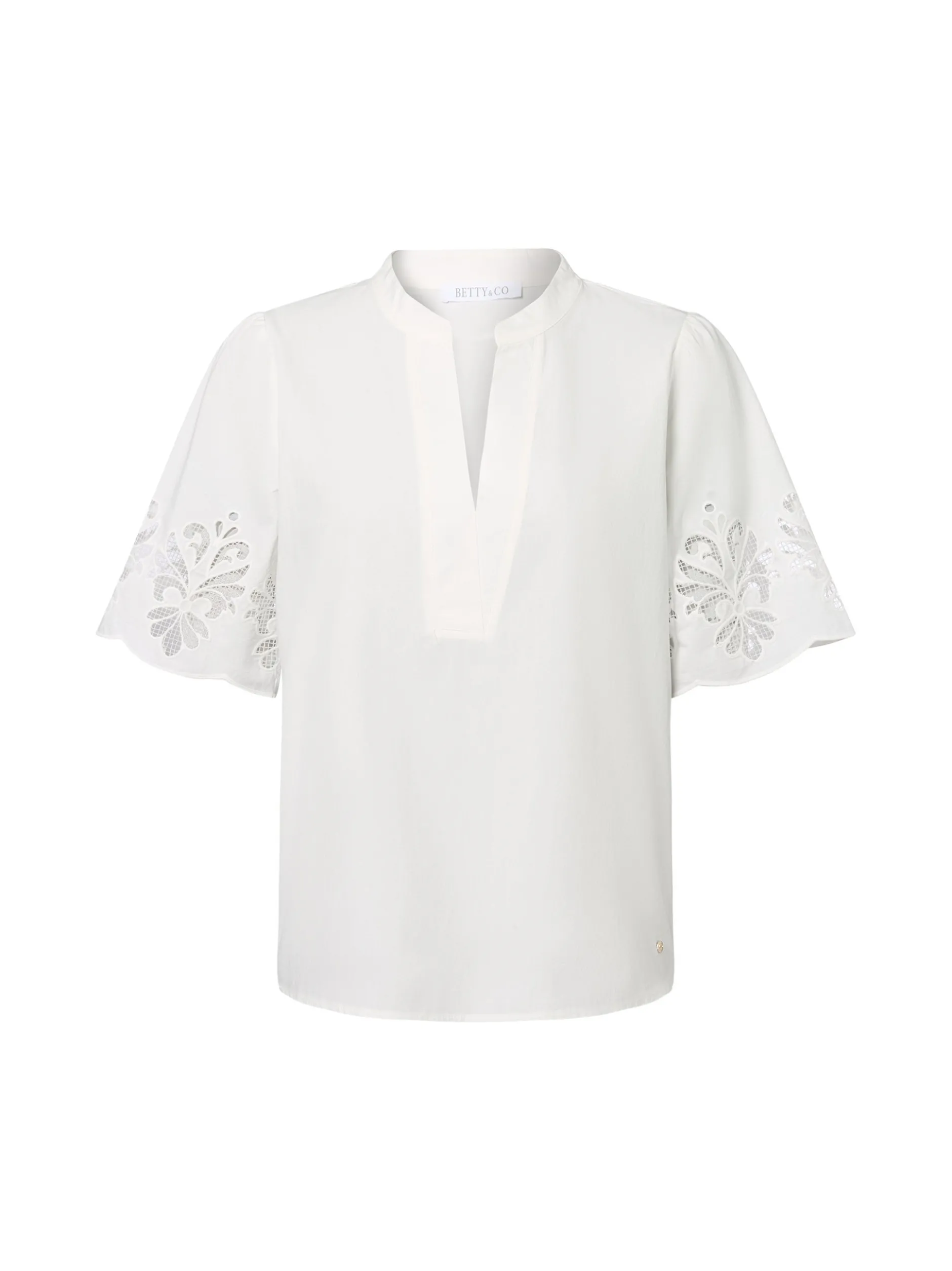 Betty & Co Damen Bluse in ecru - Ärmel: Halbarm