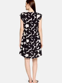 Betty & Co Damen Casual-Kleid in schwarz beige