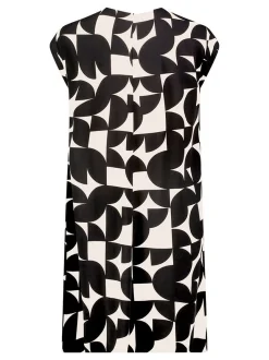 Betty & Co Damen Casual-Kleid in schwarz beige