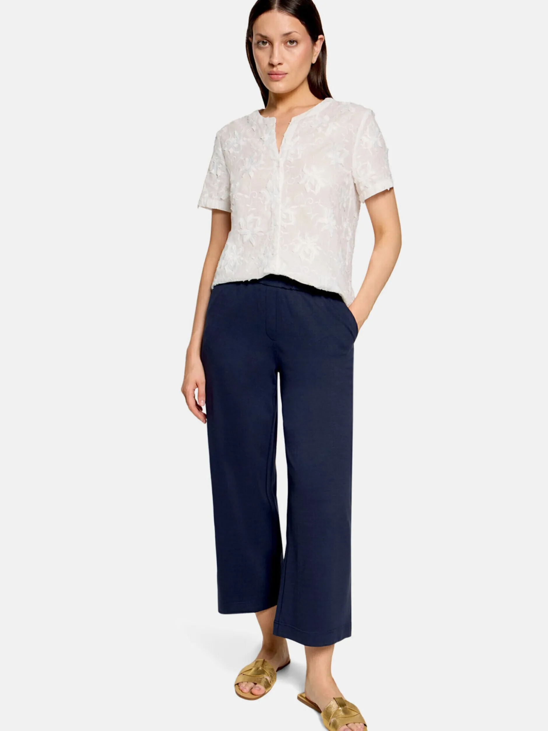 Betty & Co Damen Hemdbluse in weiß