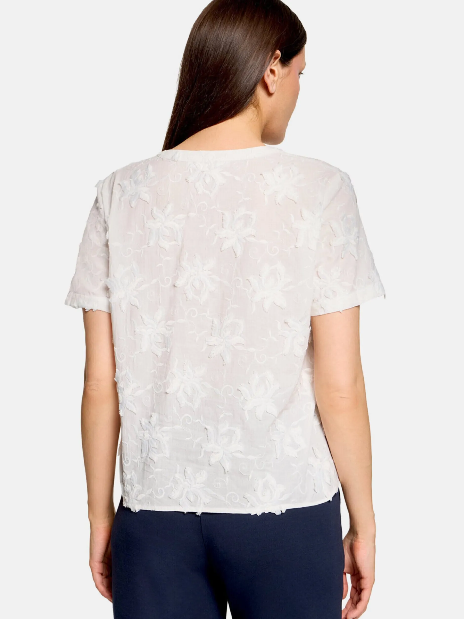 Betty & Co Damen Hemdbluse in weiß